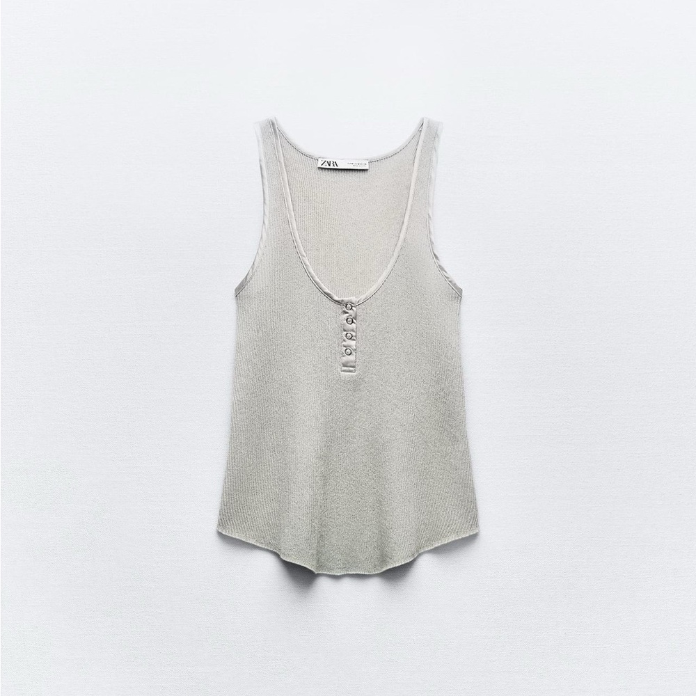 ‼️LAST CHANCE MAKE AN OFFER! 
Zara Satin Trim Tank